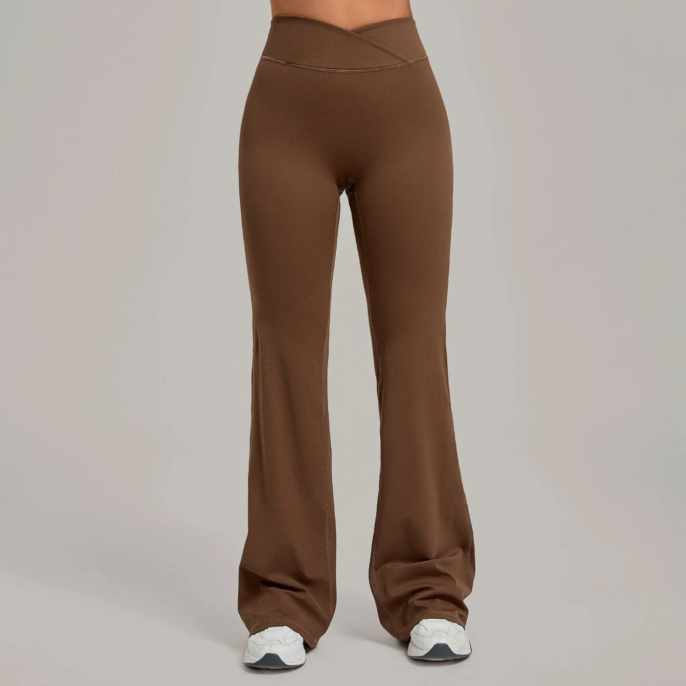 Women's High Waist Crossover Flare Yoga Pants