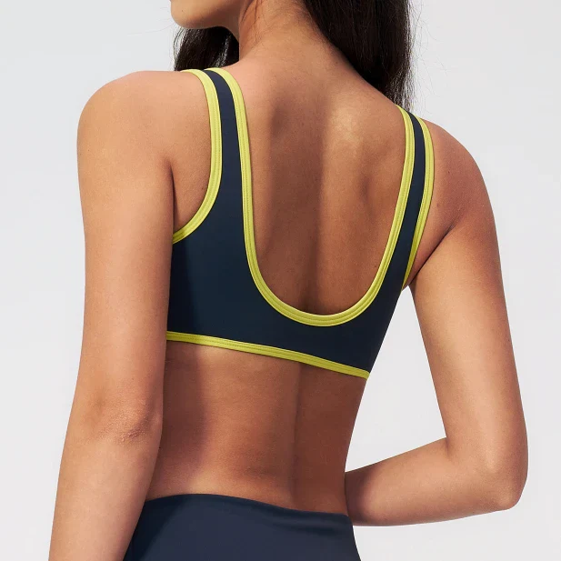 Chic Colorblock Yoga Workout Sports Bra