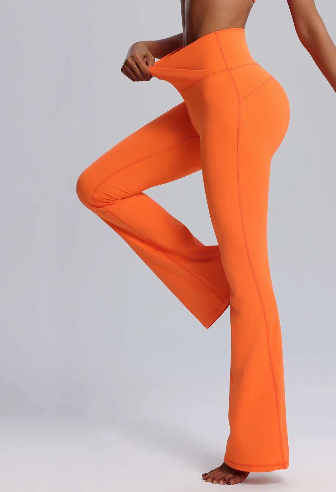 New Cross Waist Yoga Fitness Flared Pants
