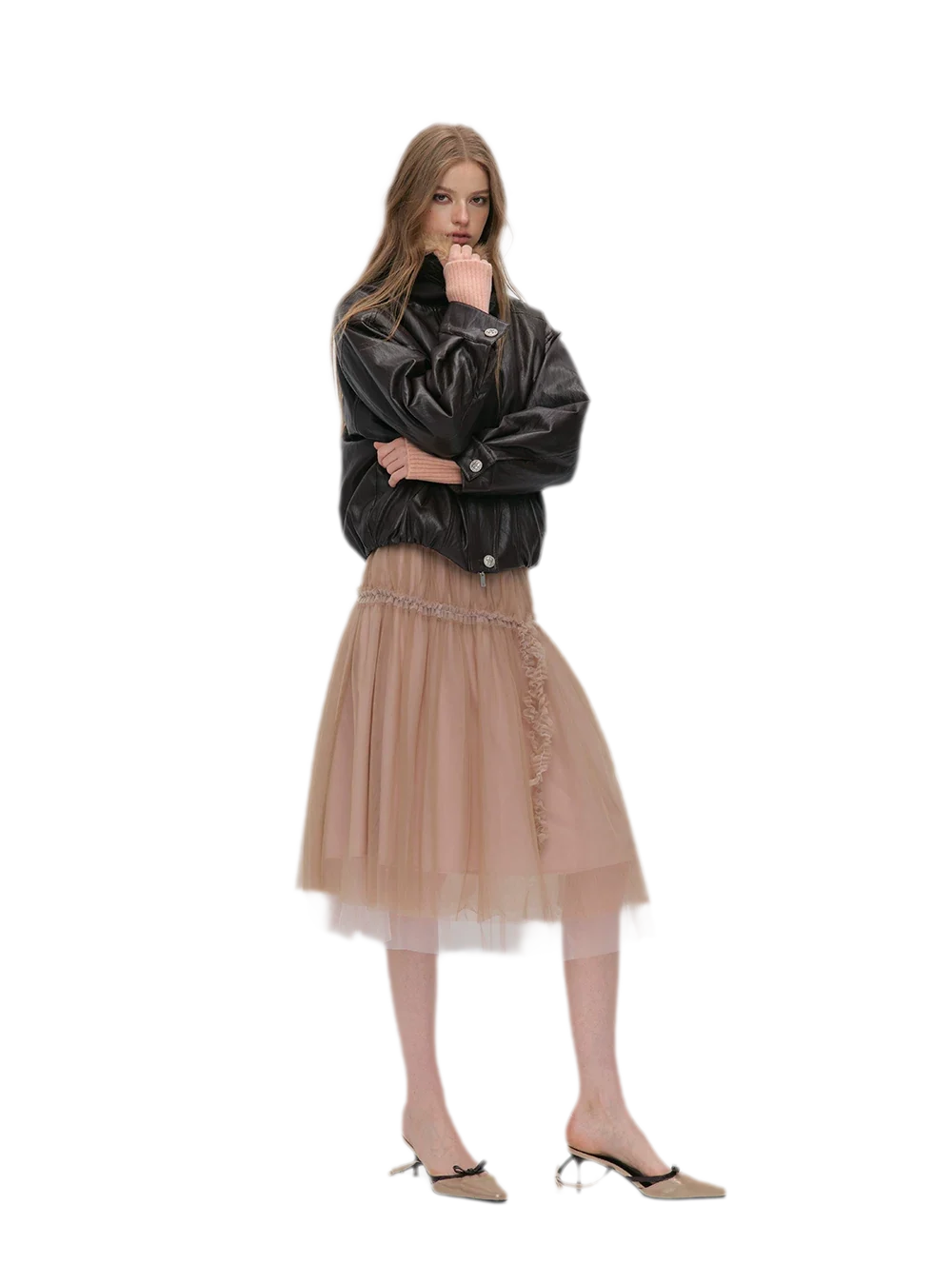 Metallic Leopard Collar Jacket