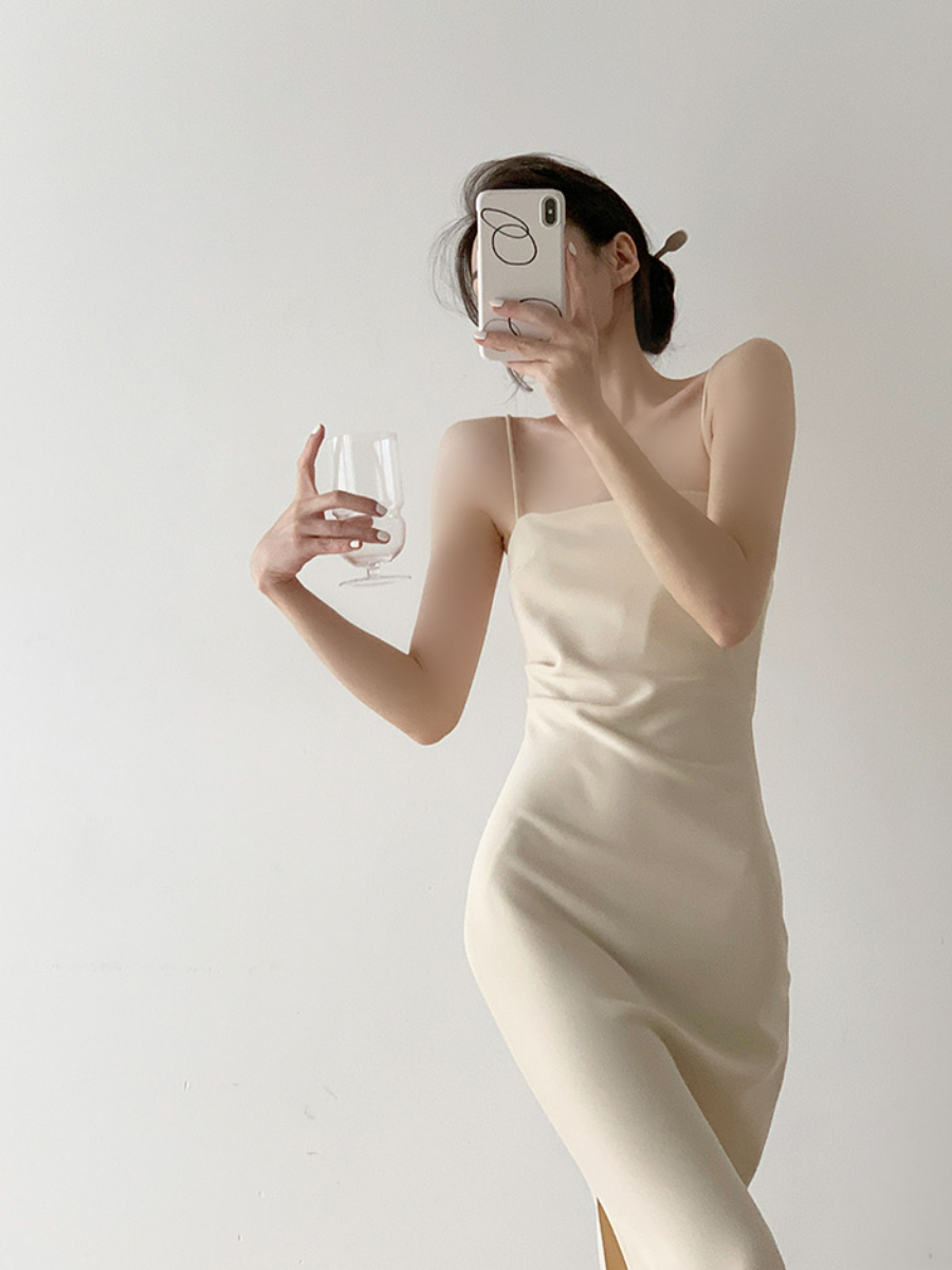 Xona Side Ruched Cami Dress