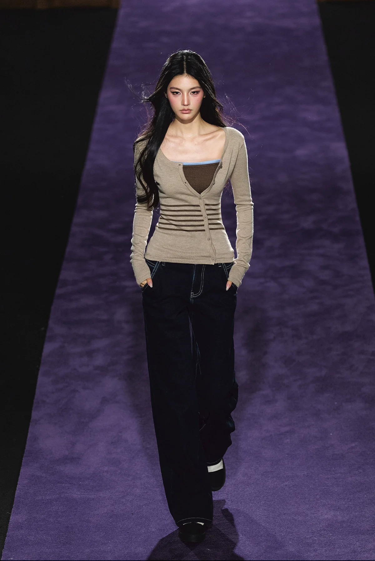 Soft Touch Two-in-One Knit Base Cardigan