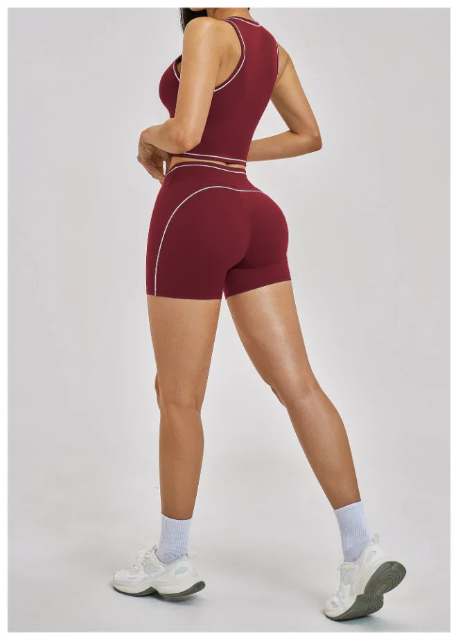 Women's Contrast Color Shockproof Yoga Vest