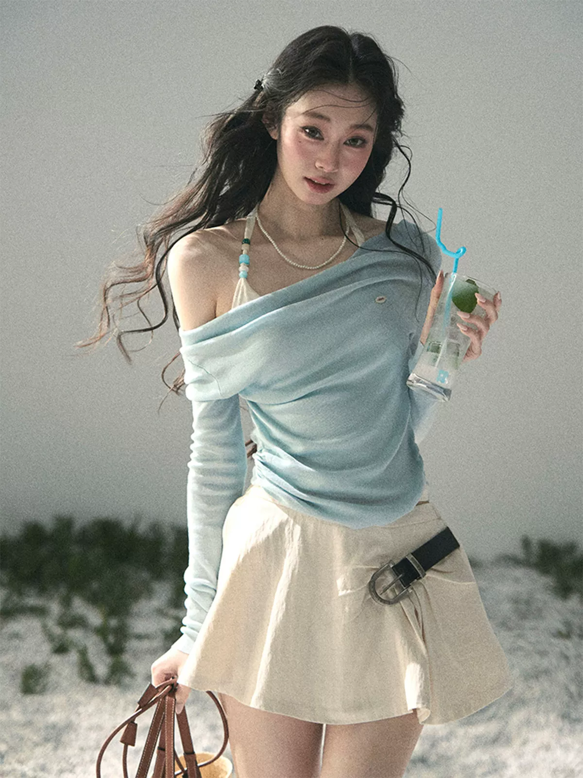 Sugar Frost Off-Shoulder Top