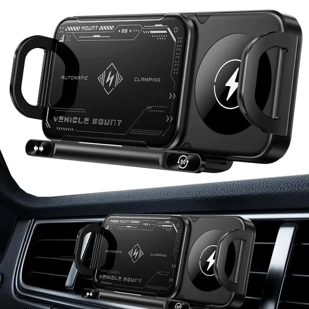 15W Wireless Car Charger Phone Holder (Vent Mount)
