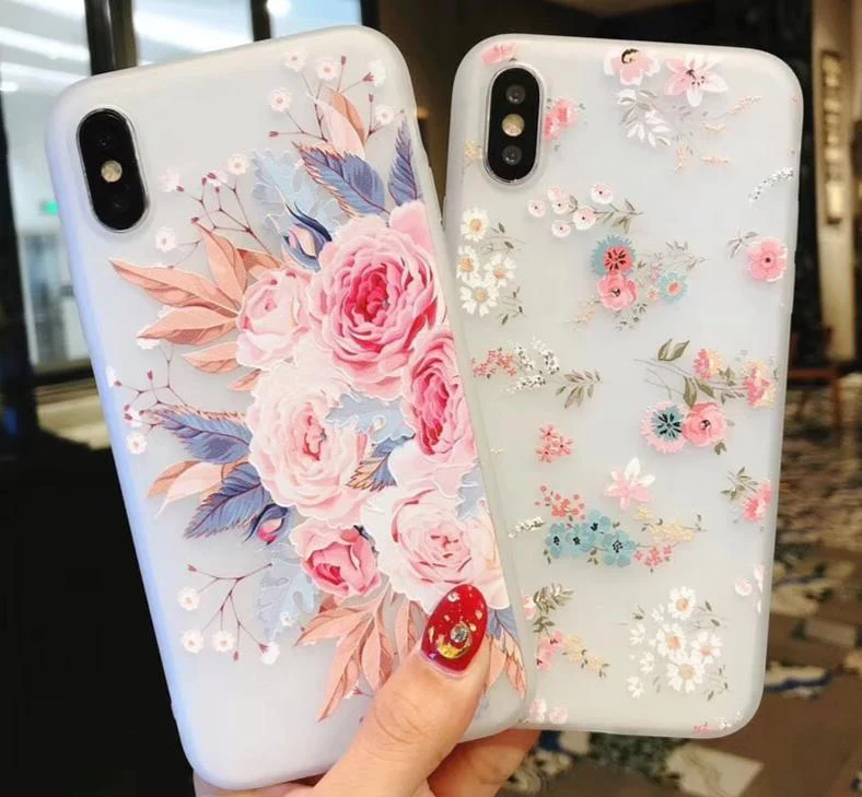 Flower Silicon Phone Case For iPhone