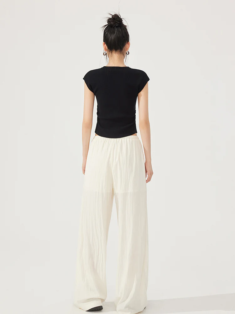 Cool & Breathable Lazy Wide-leg Pants