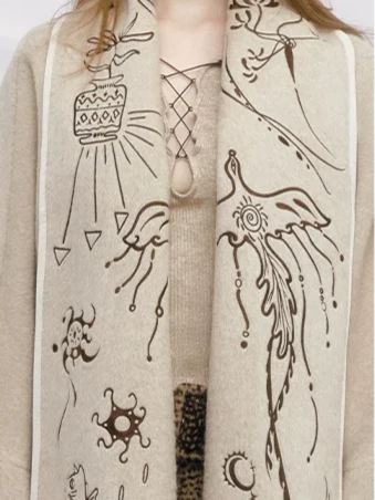 Heavy Embroidered Double-Sided Coat