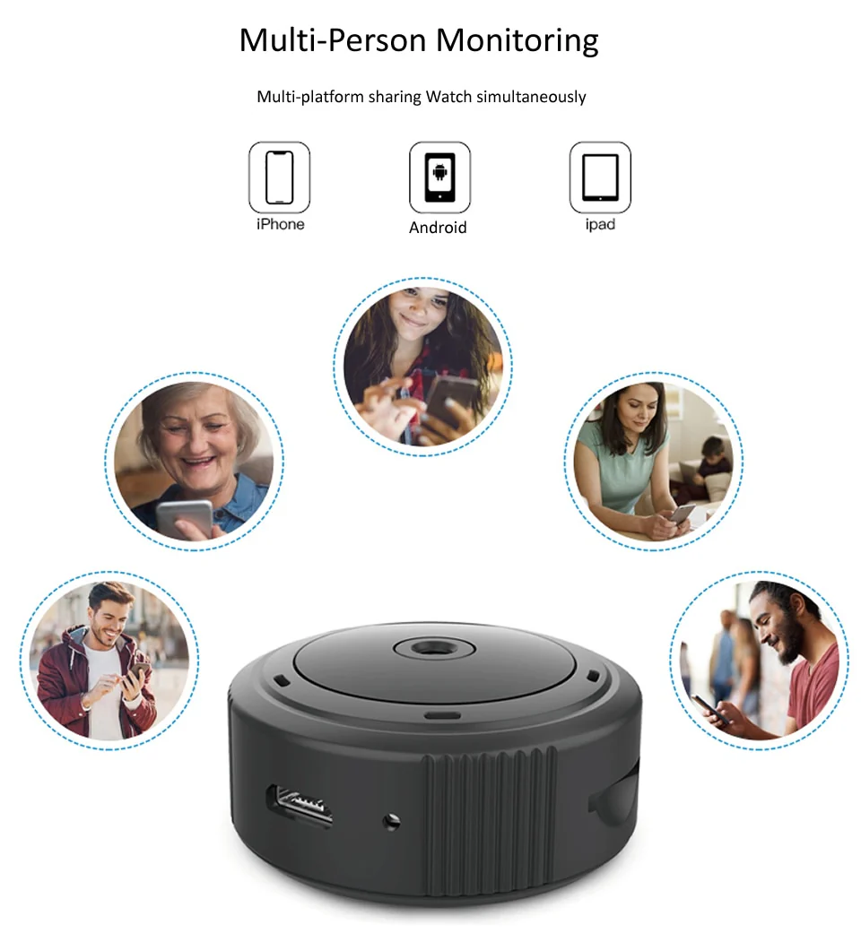 Mini WiFi Camera 1080P HD IR Night Vision Home Security IP Camera