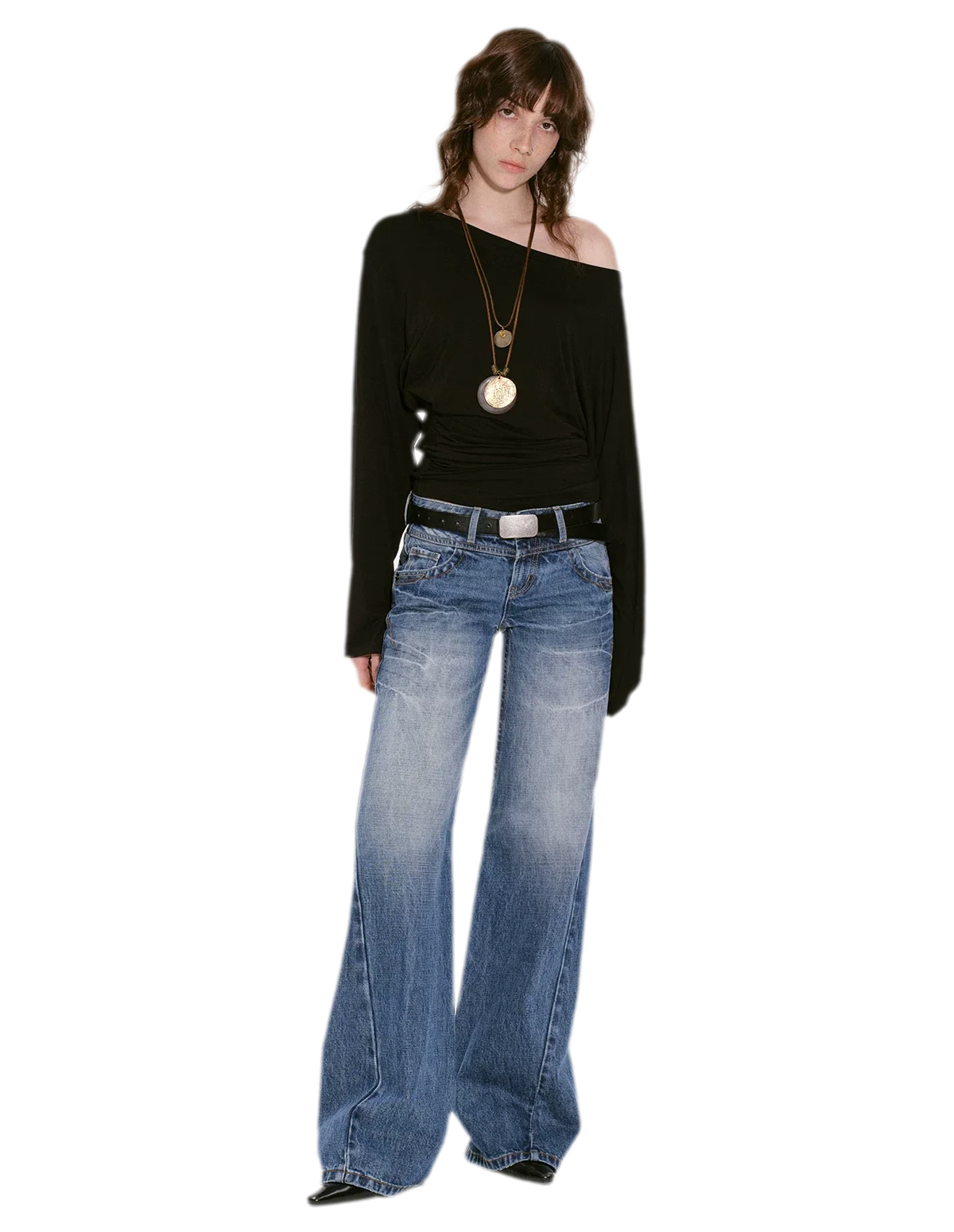 Lyocell Off-Shoulder Cropped Top