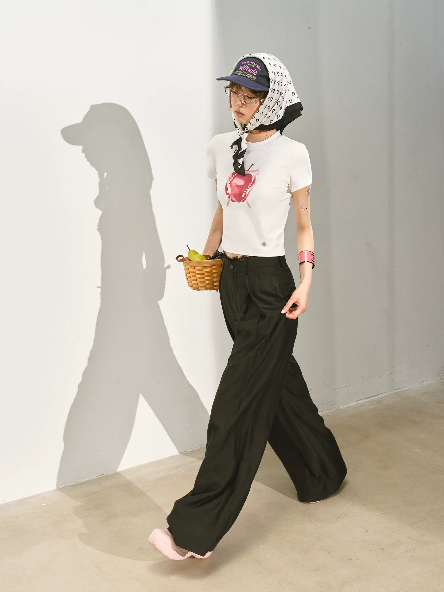 Suit Pleated Wide-Leg Pants