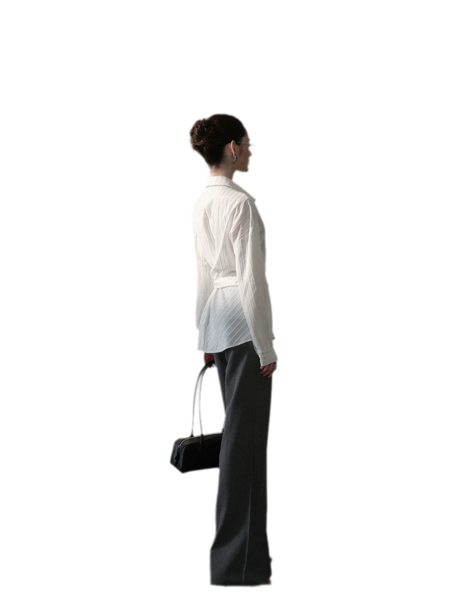 Vertical Striped Tie-Waist Shirt