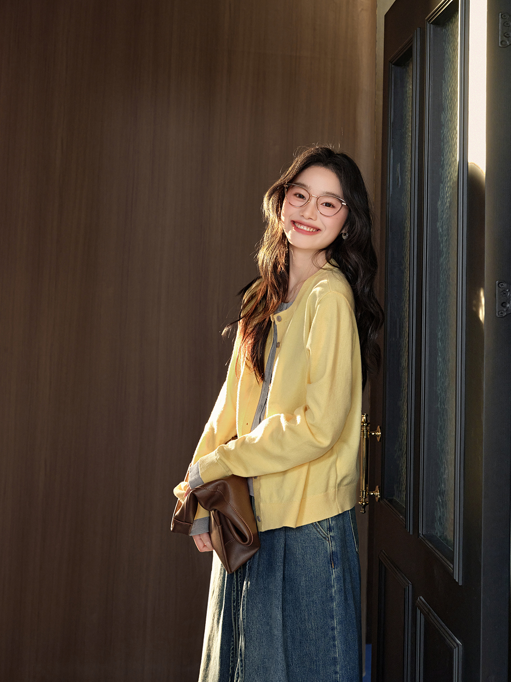 Fake Two-piece Cardigan