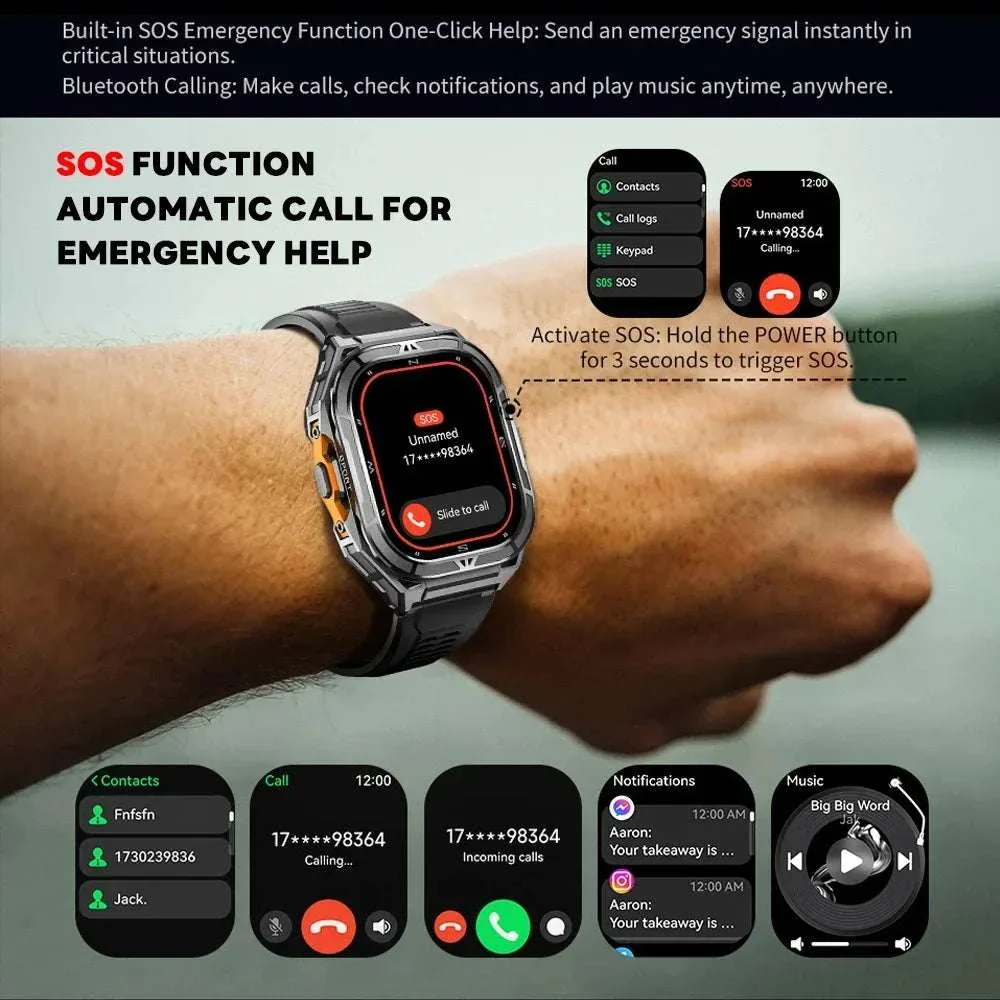 Terra-X GPS Rugged Smartwatch | 1.96
