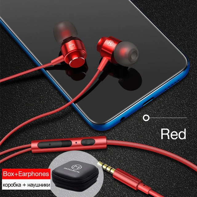 In ear Earphone Wired Super Bass Sound Earbud Headphone with Microphone