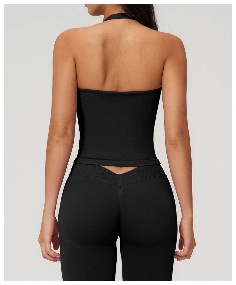 Seamless New Halter-Neck Yoga Tank Top ZC7790