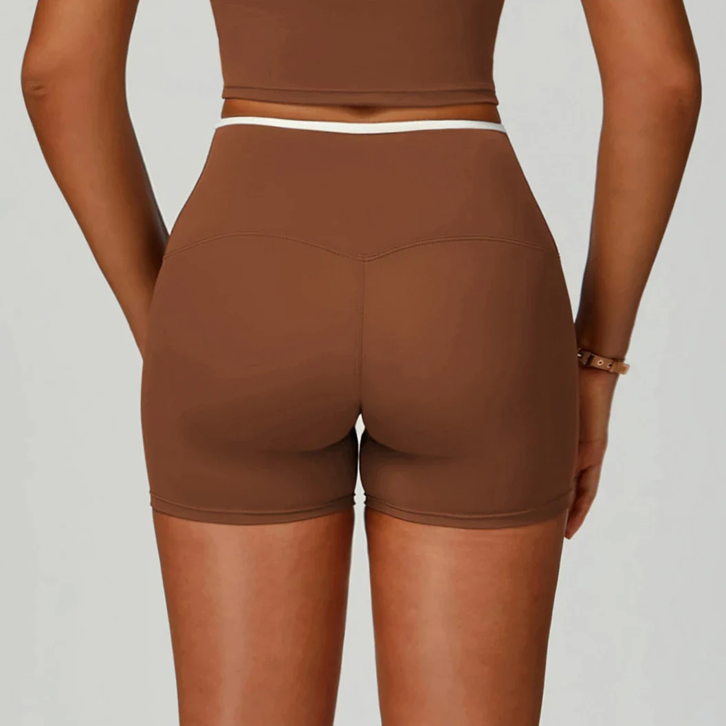 Women's Nude Feel High Waist Yoga Shorts