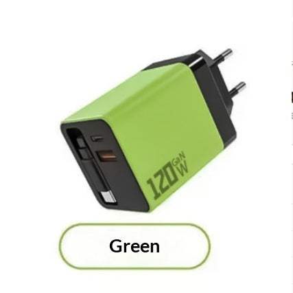 120W GaN Fast Charger With A Built-in Retractable Cable