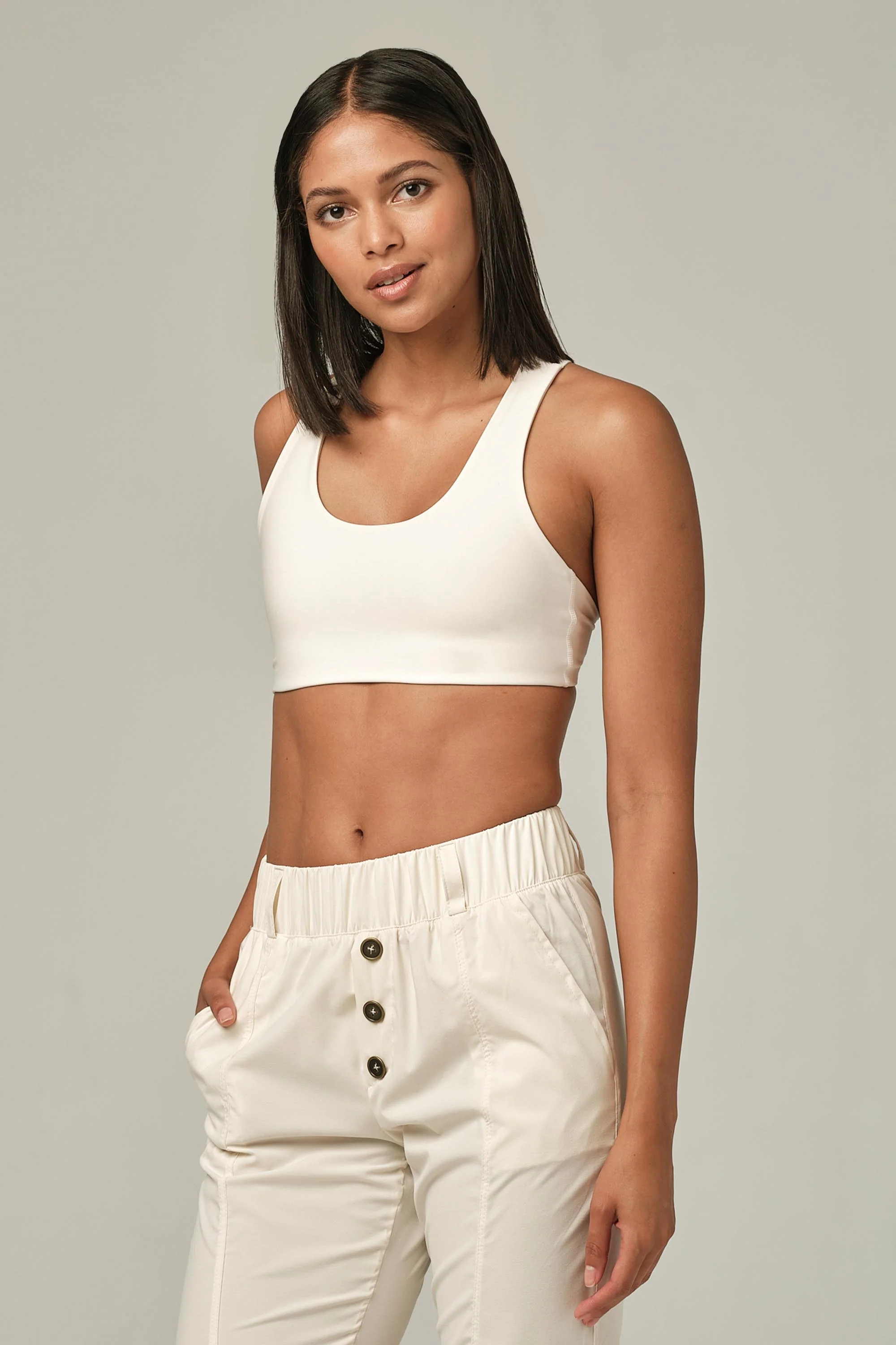 Laser Vision Cream Sports Bra