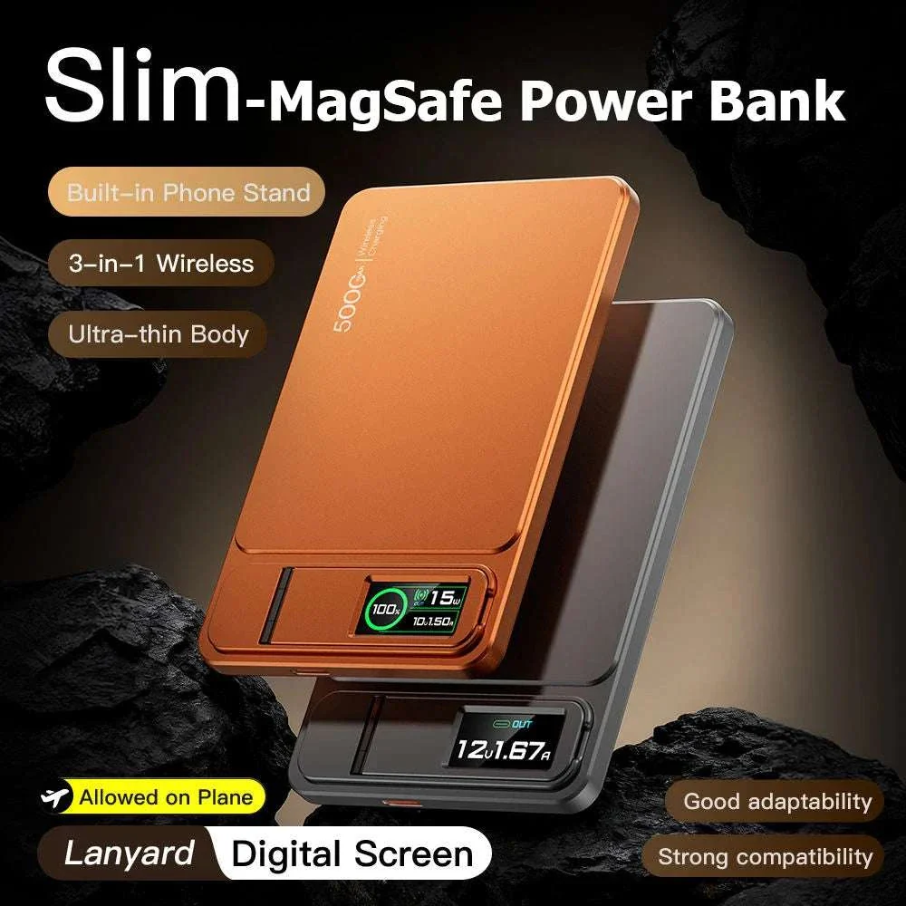 10000mAh Magnetic Wireless Power Bank – 15W MagSafe PD 20W Fast Charging