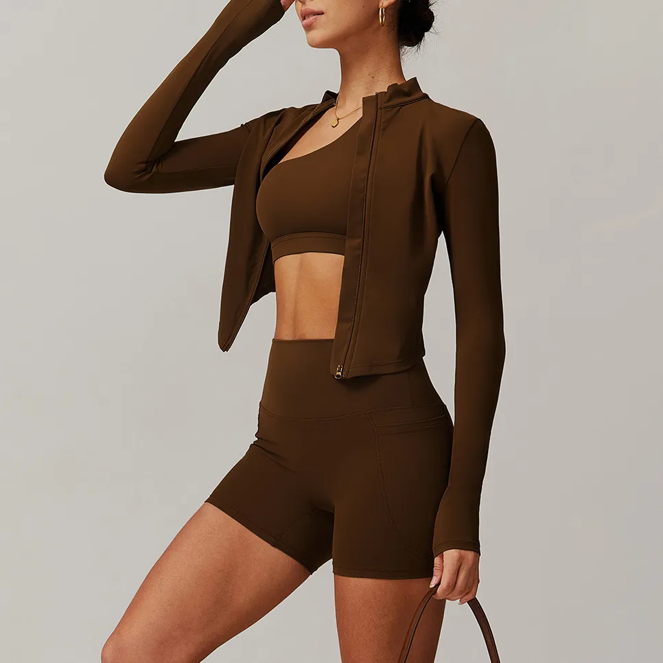 Zip Up Slim Fit Fitness Jacket