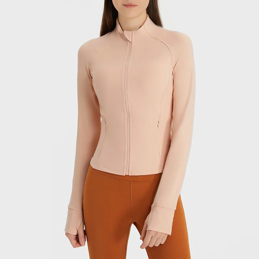 Full Zip Up Yoga Top Running Jackets