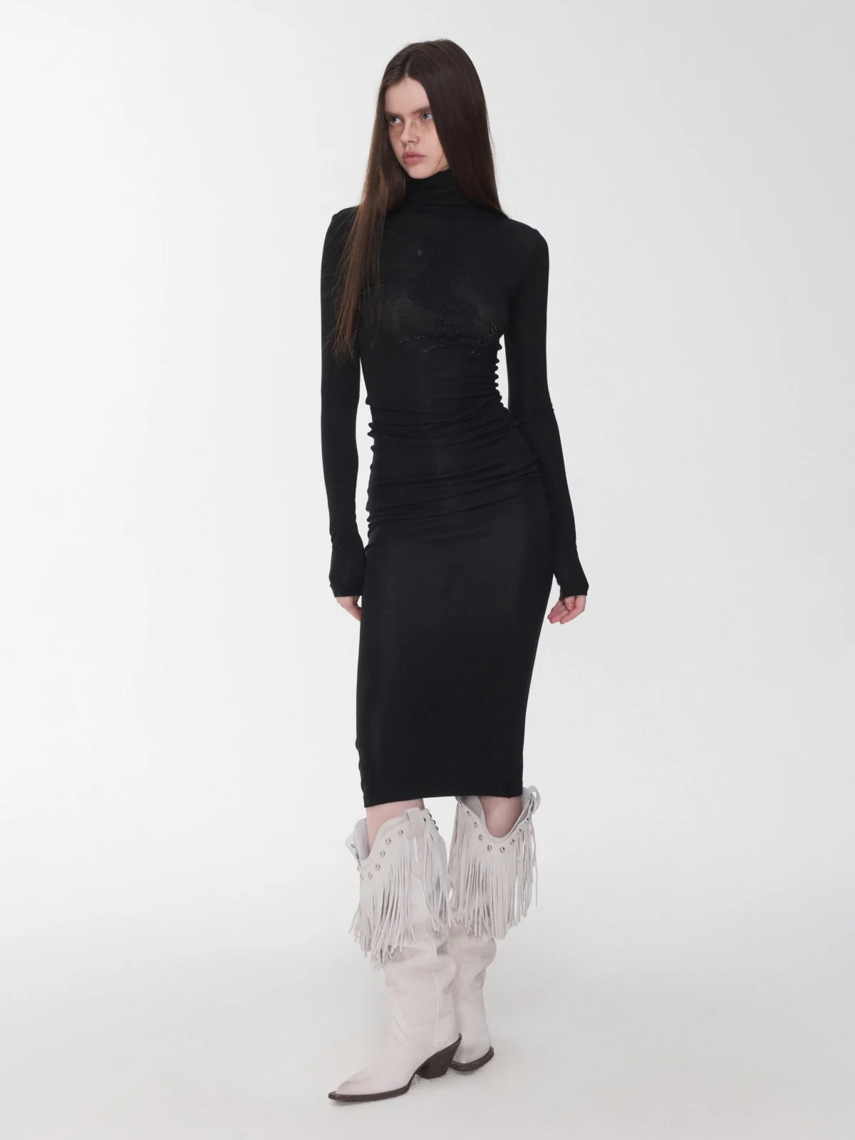 Crystal-Embellished Turtleneck