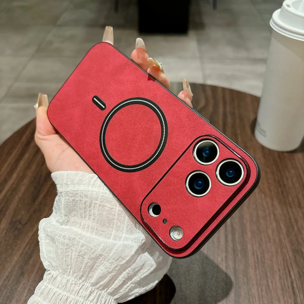 Apple iPhone - Luxury Leather MagSafe Case with Durable Inner Frame