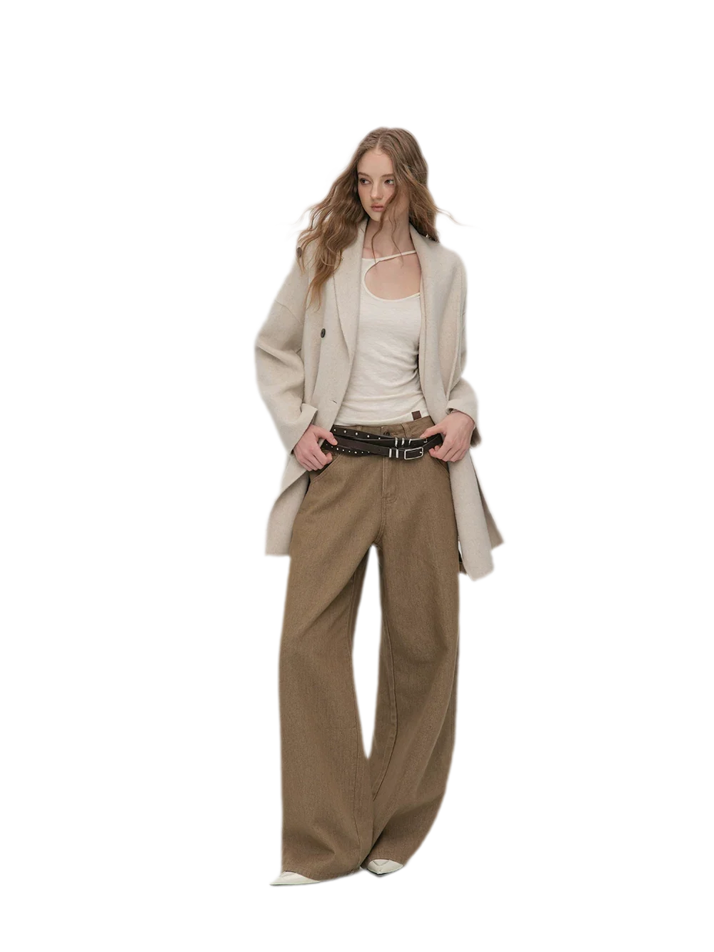 Double-Faced Wool Cape Coat