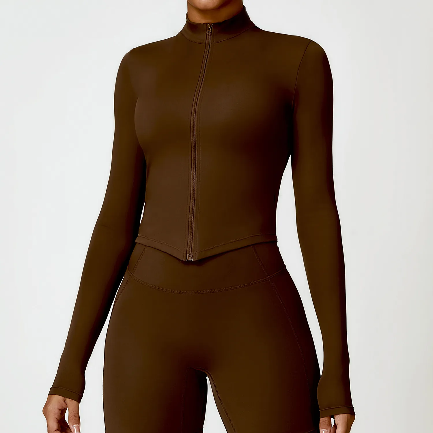 Zip Up Slim Fit Fitness Jacket