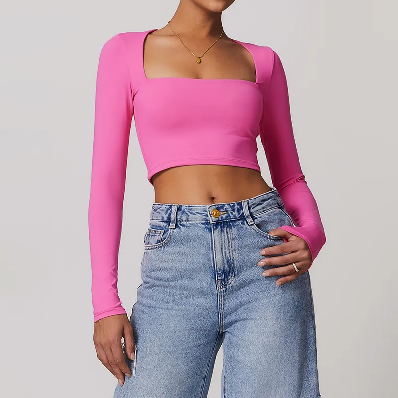 Long Sleeve Yoga Crop Top