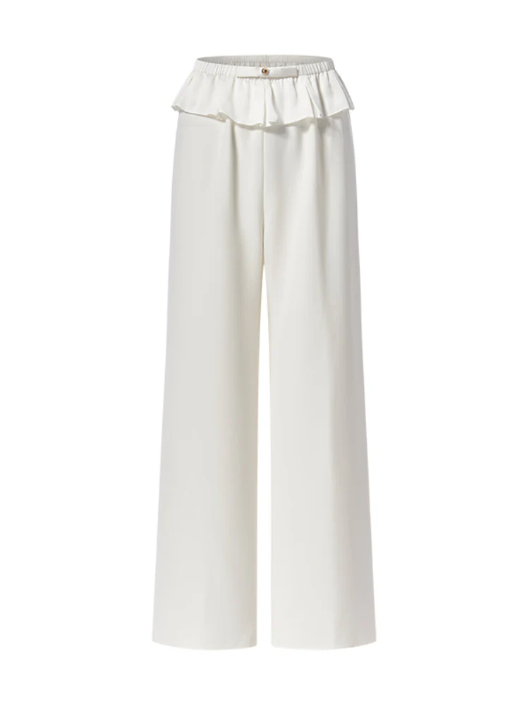 Bowknot Ruffled Long Pants