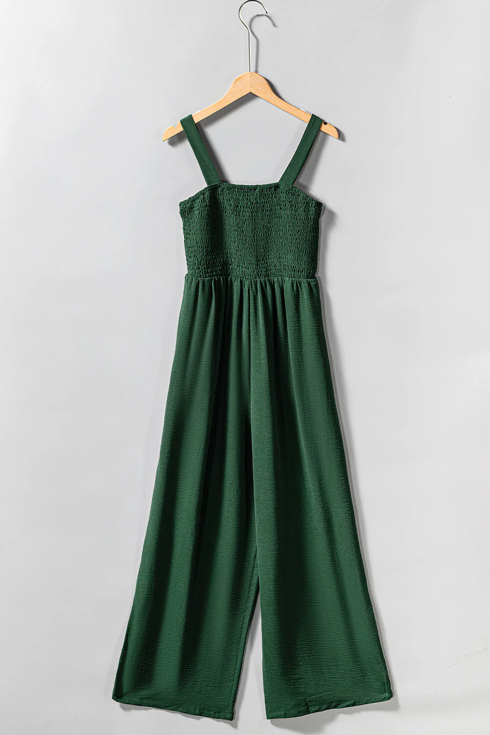 Smocked Sleeveless Wide Leg Jumpsuit