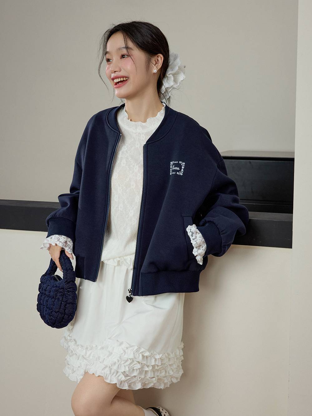 Knit Bomber Jacket