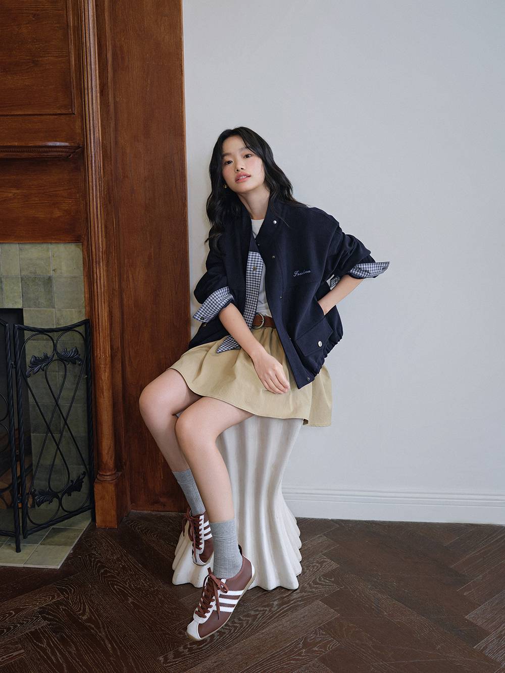 Plaid Spliced Jacket