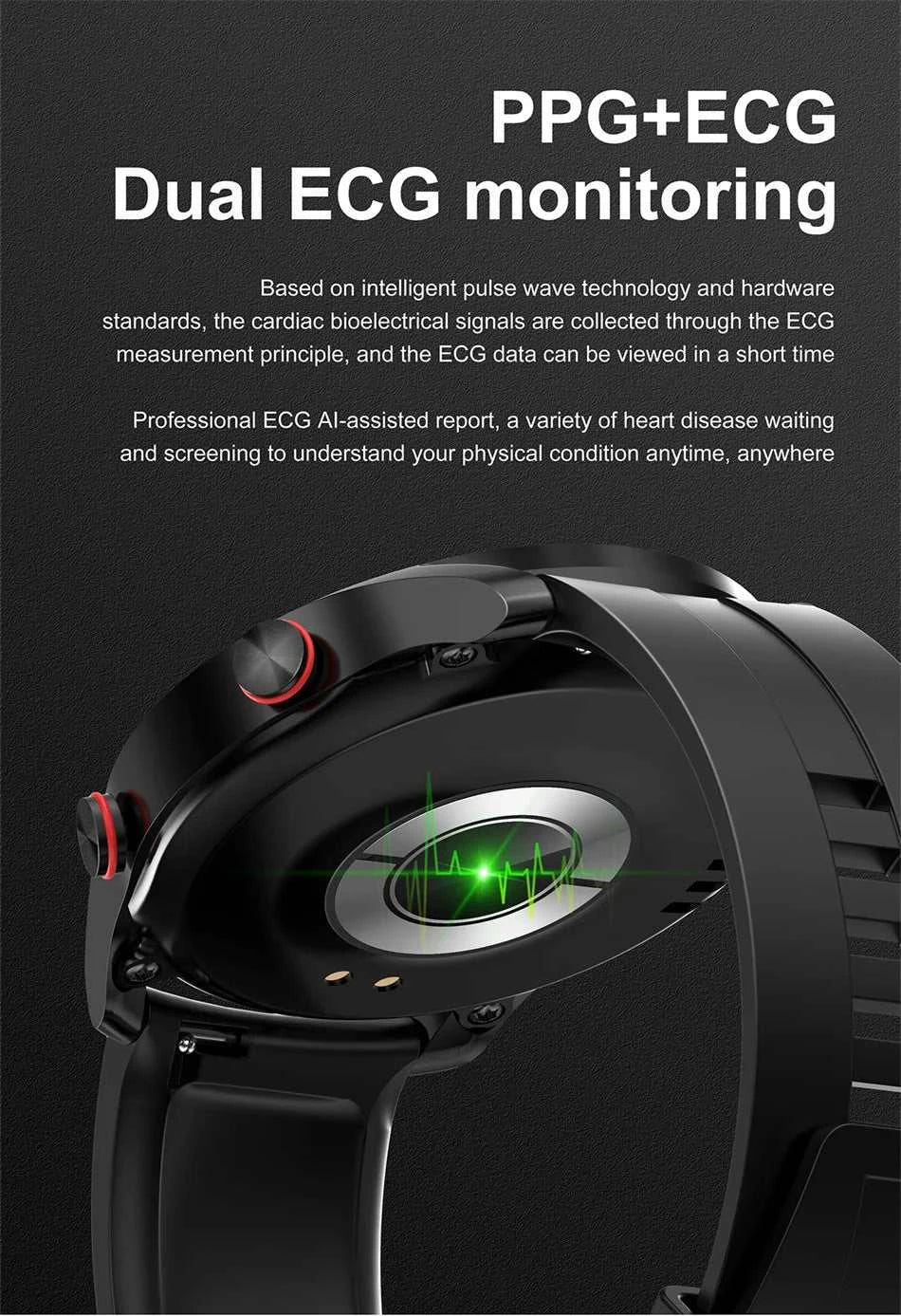 Prestige Pro ECG+PPG Smartwatch with Steel Bracelet