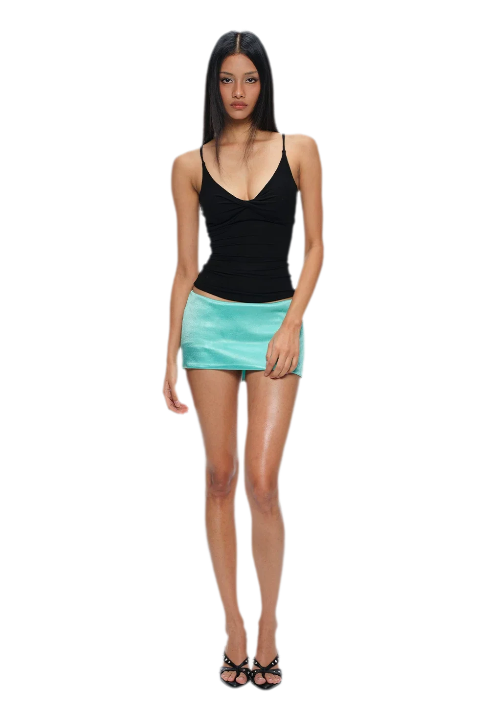 Twisted Bust Camisole Cardigan Set