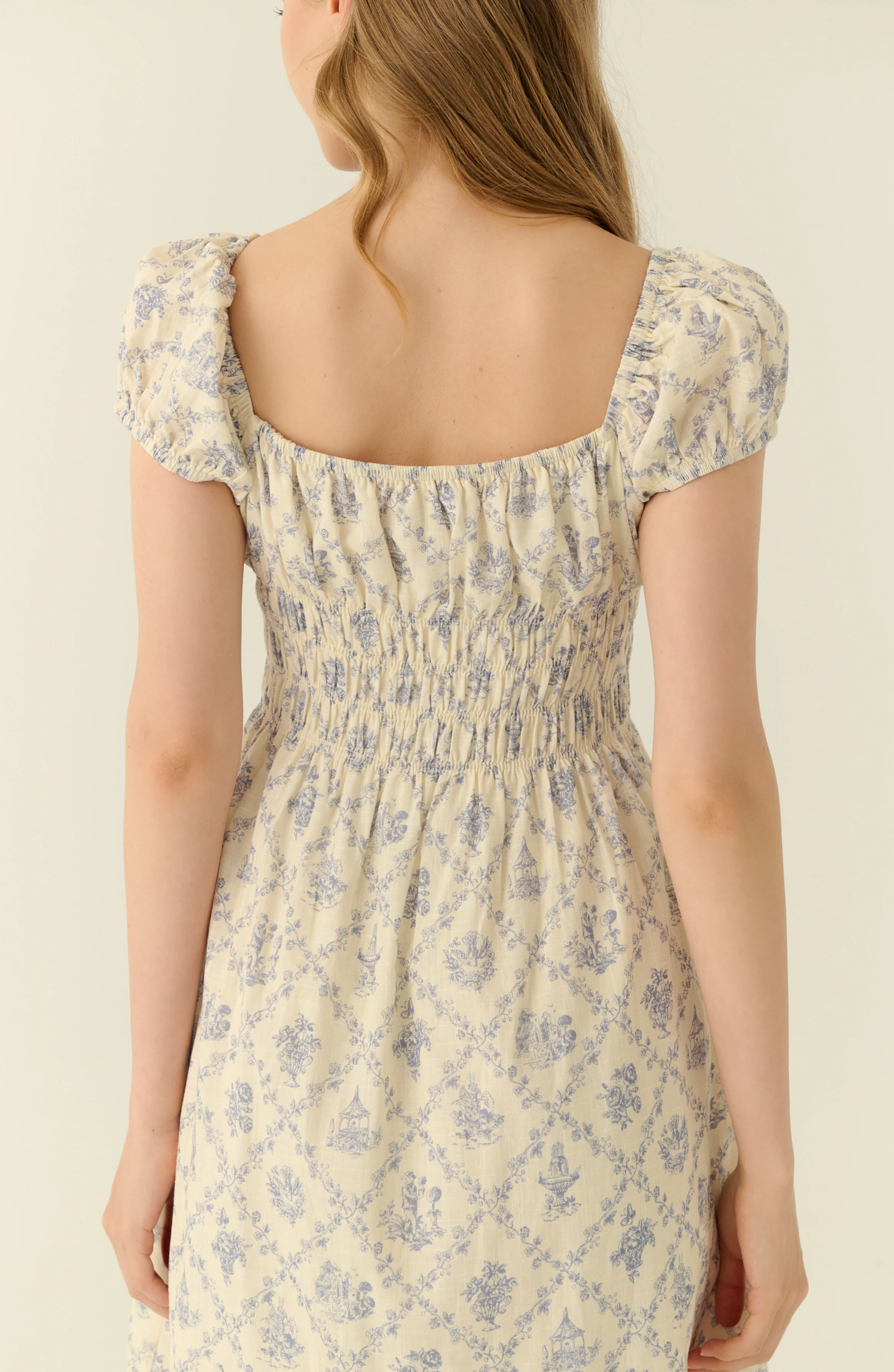Azulejo print mini dress