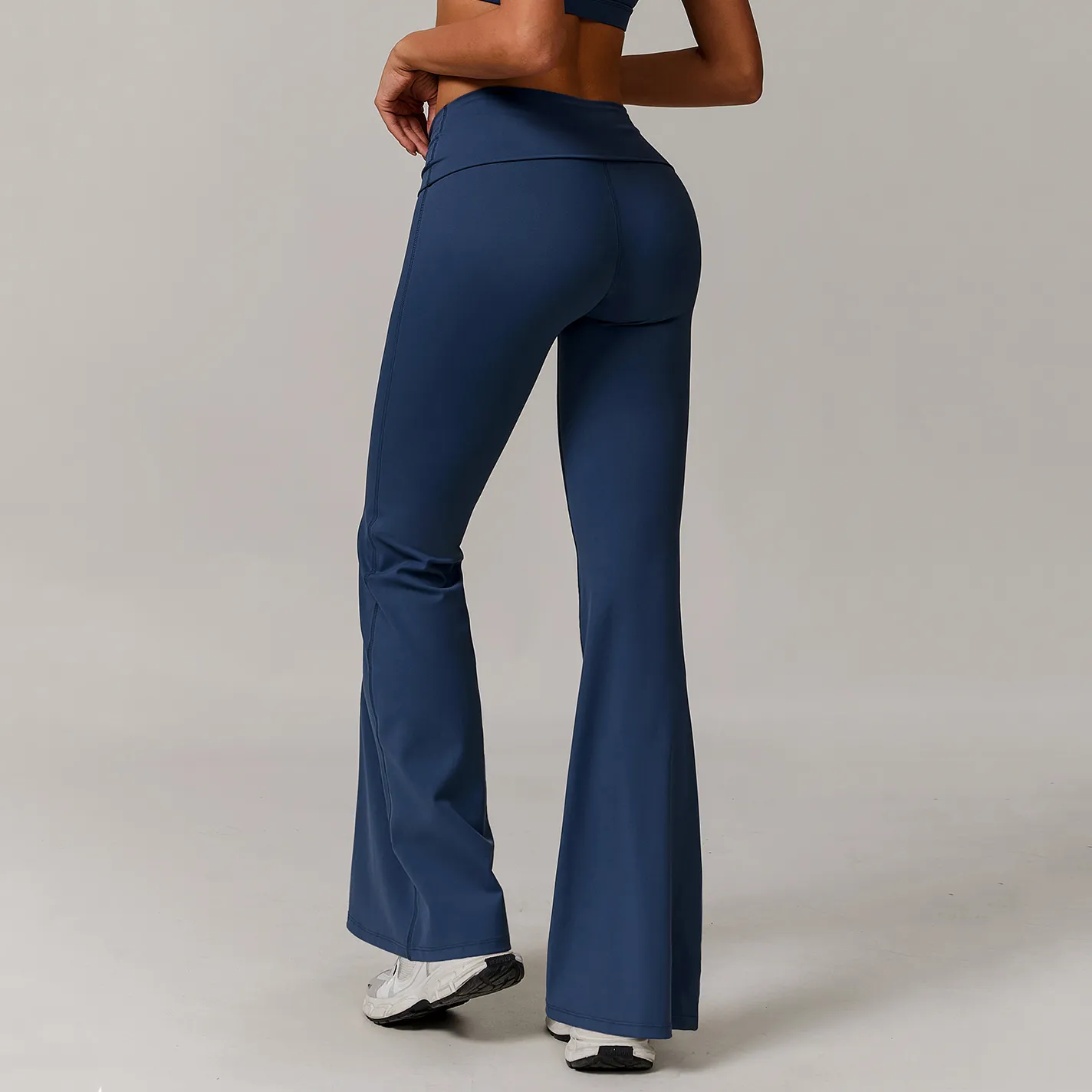 Recycled Folded Waist Yoga Flared Pants