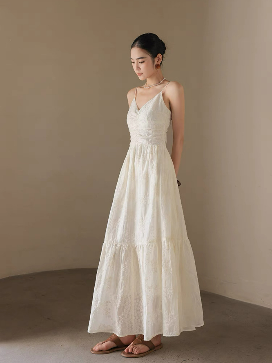 Xiina Embroided Flare Cami Dress