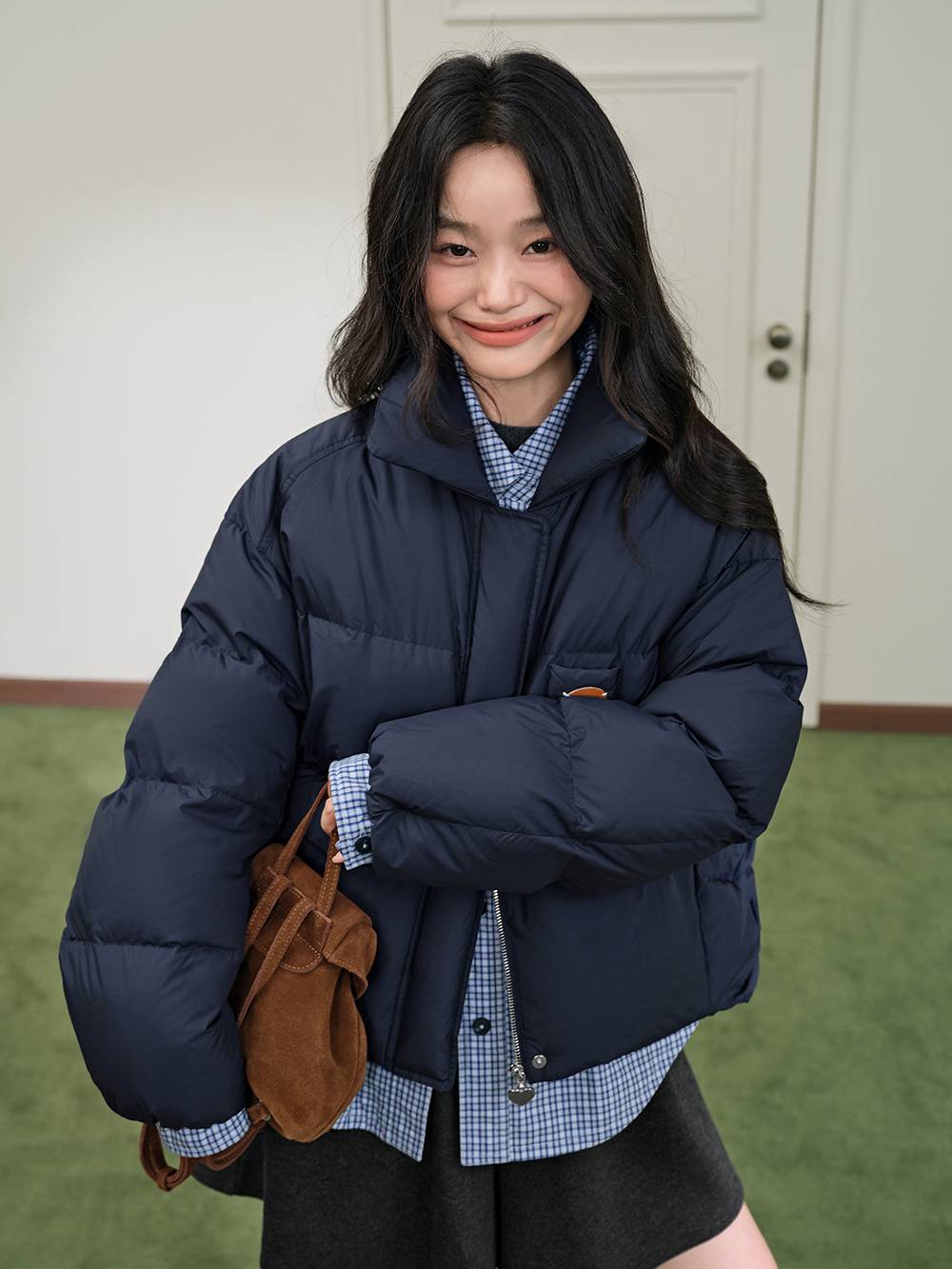 Layered Look Puffer Jacket