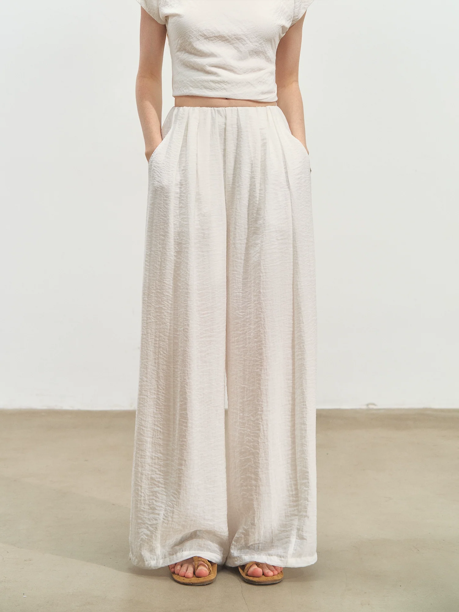 Draped Lazy Asymmetric Shoulder Convertible Top Set