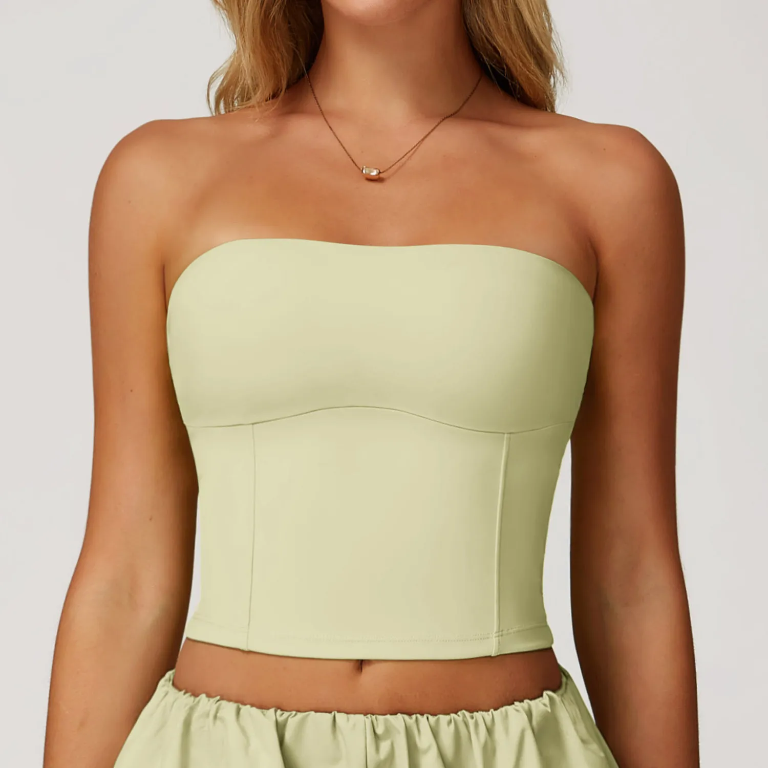 Sun-Protective Fitness Crop Tube Top