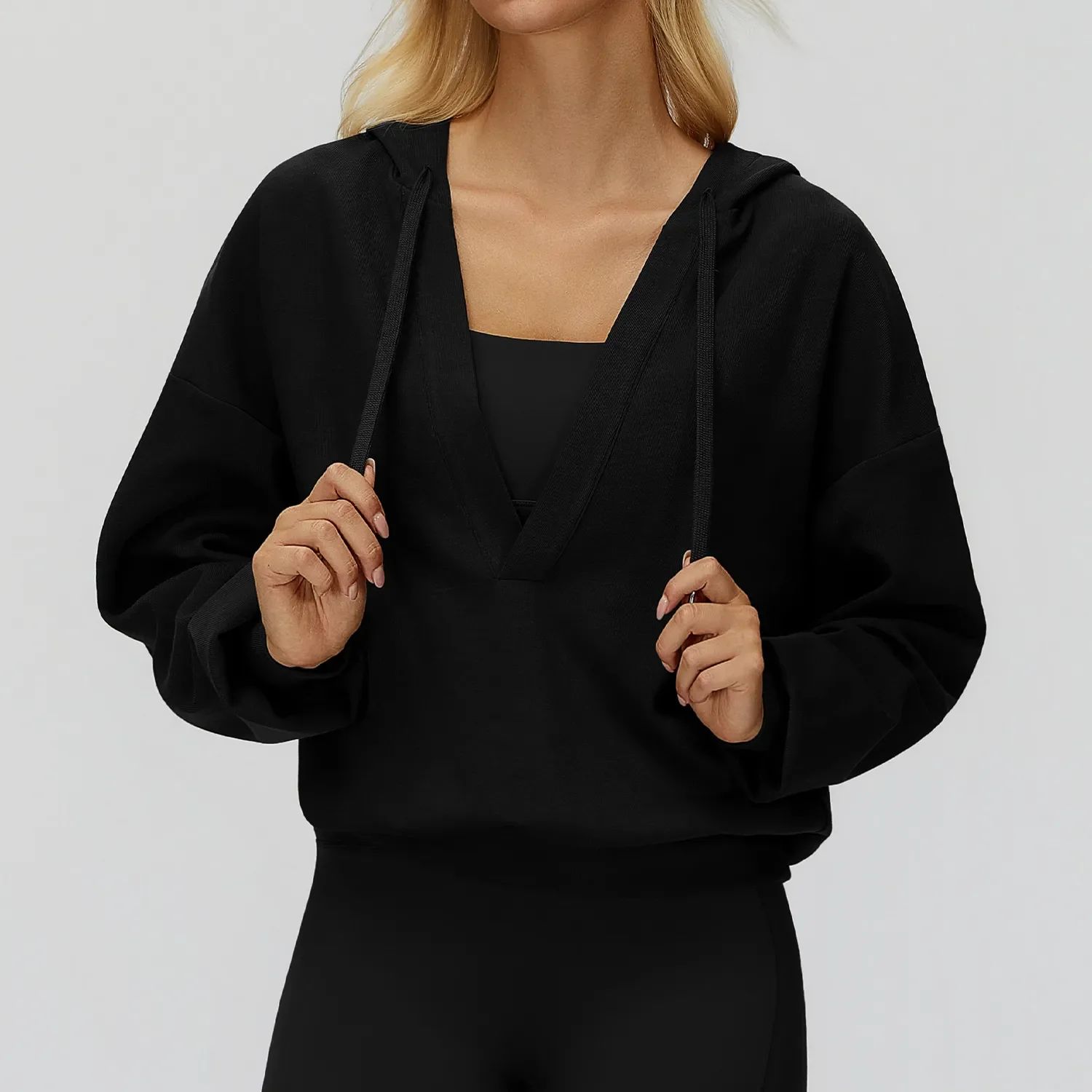 New Large Deep V Shaped Hoodie