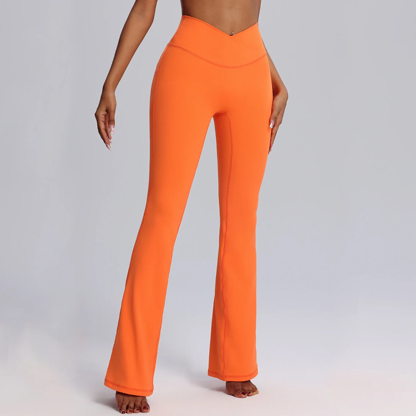New Cross Waist Yoga Fitness Flared Pants