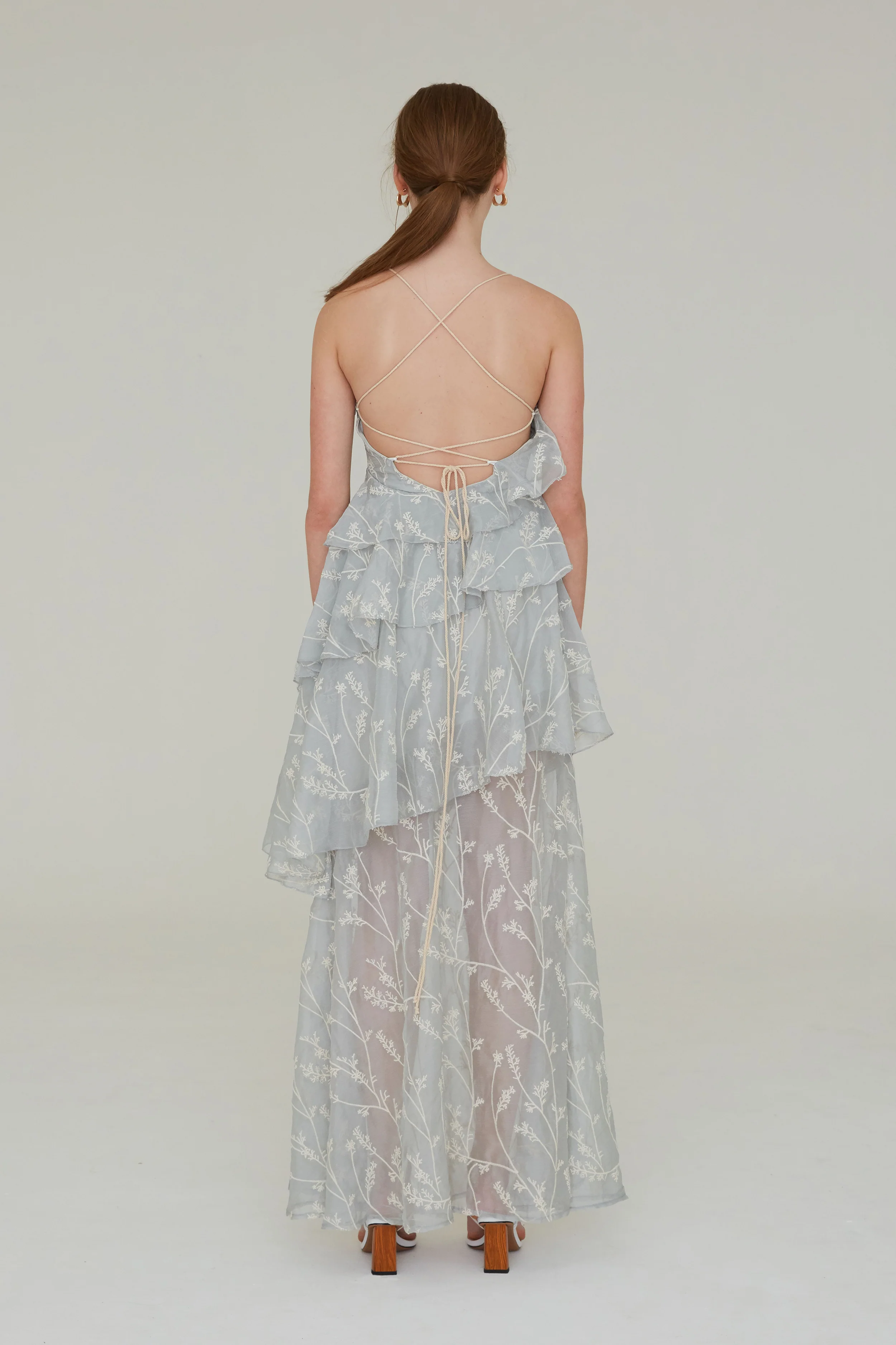 Versailles embroidery maxi dress