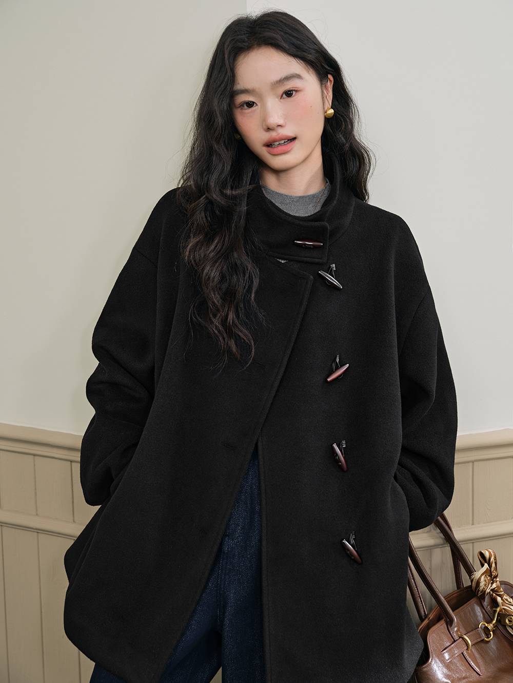 Funnel Neck Coat