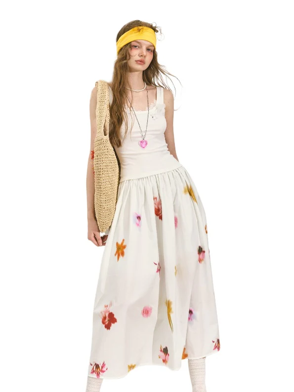 Patchwork Slim-fit Midi Dress