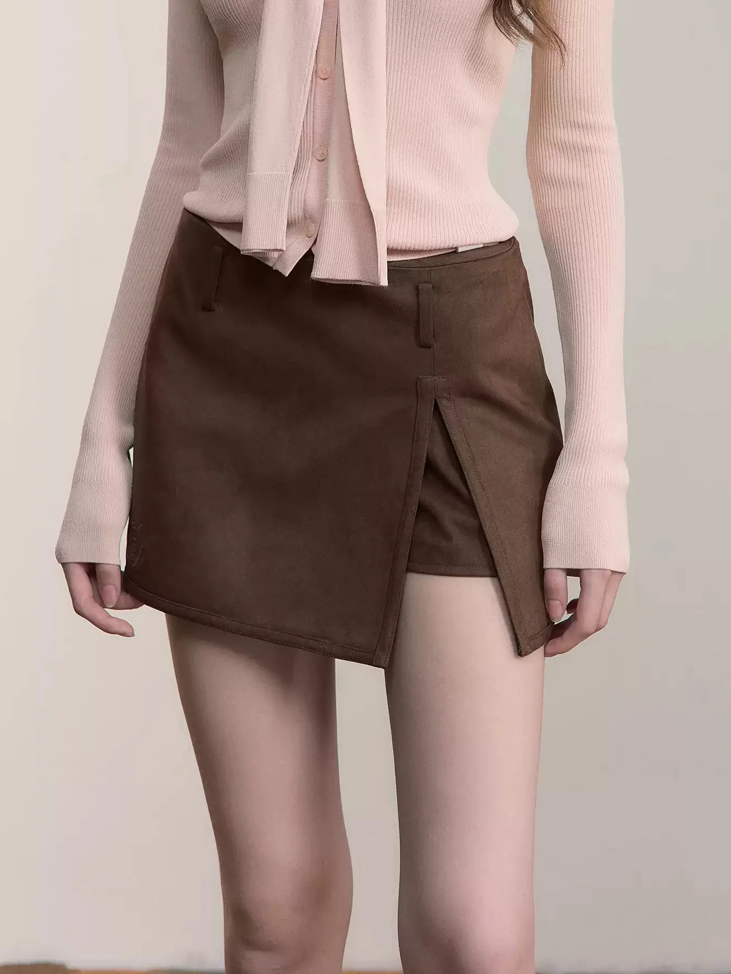 Irregular Heavy-Duty Side-Slit Skort