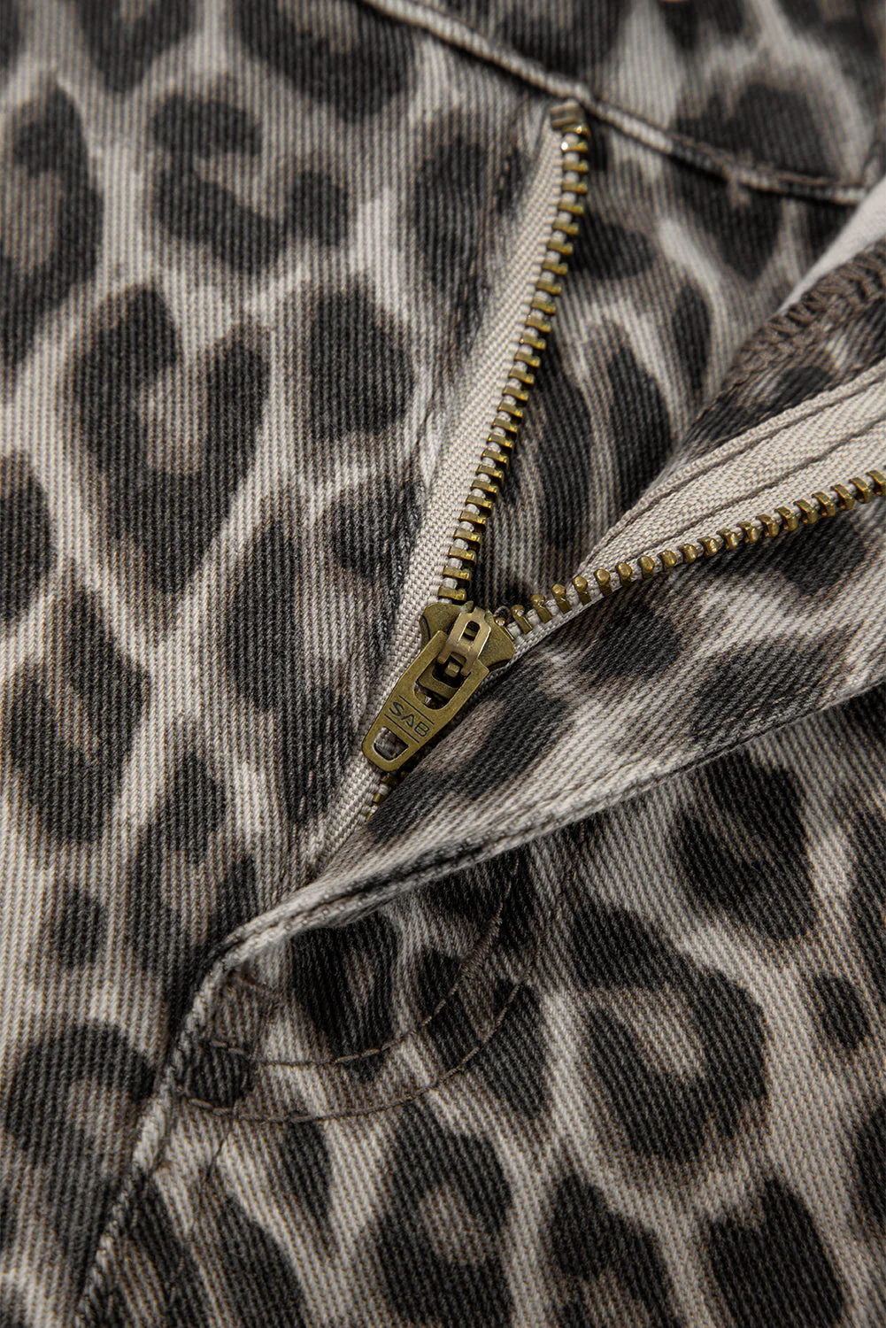 Yellow Leopard Straight Loose Leg Jeans